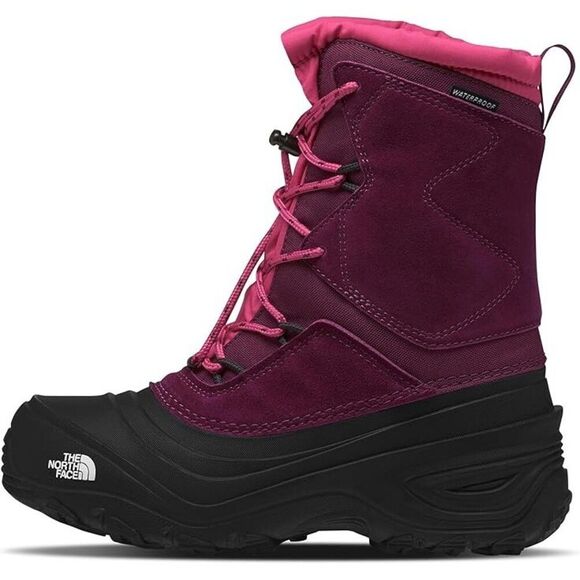 The North Face Alpenglow V NF0A5LXFKK9 Snow Boots Kids Size 3 Boysenberry RNS083 - Picture 1 of 9